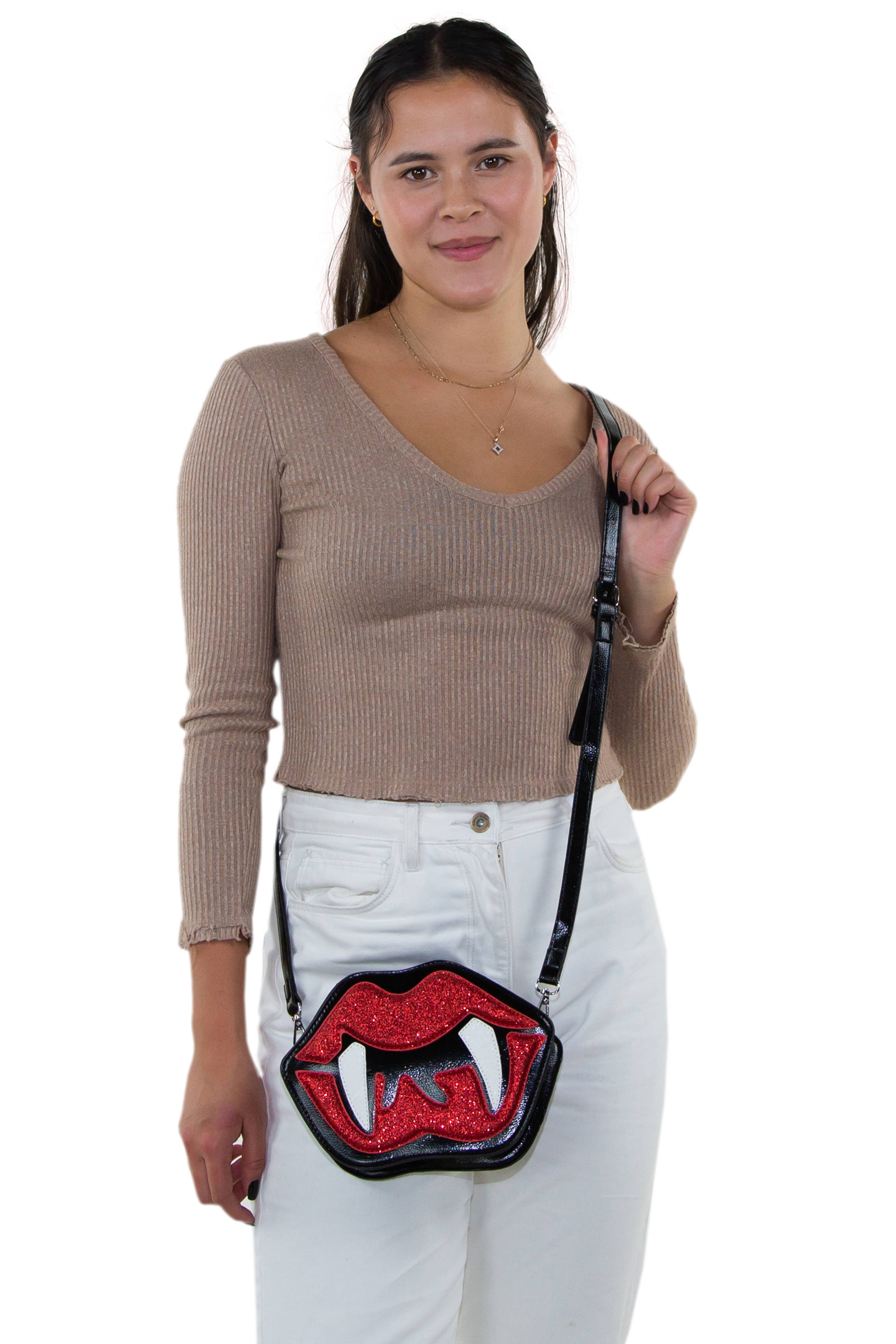 Vampire Mouth Crossbody Bag-3