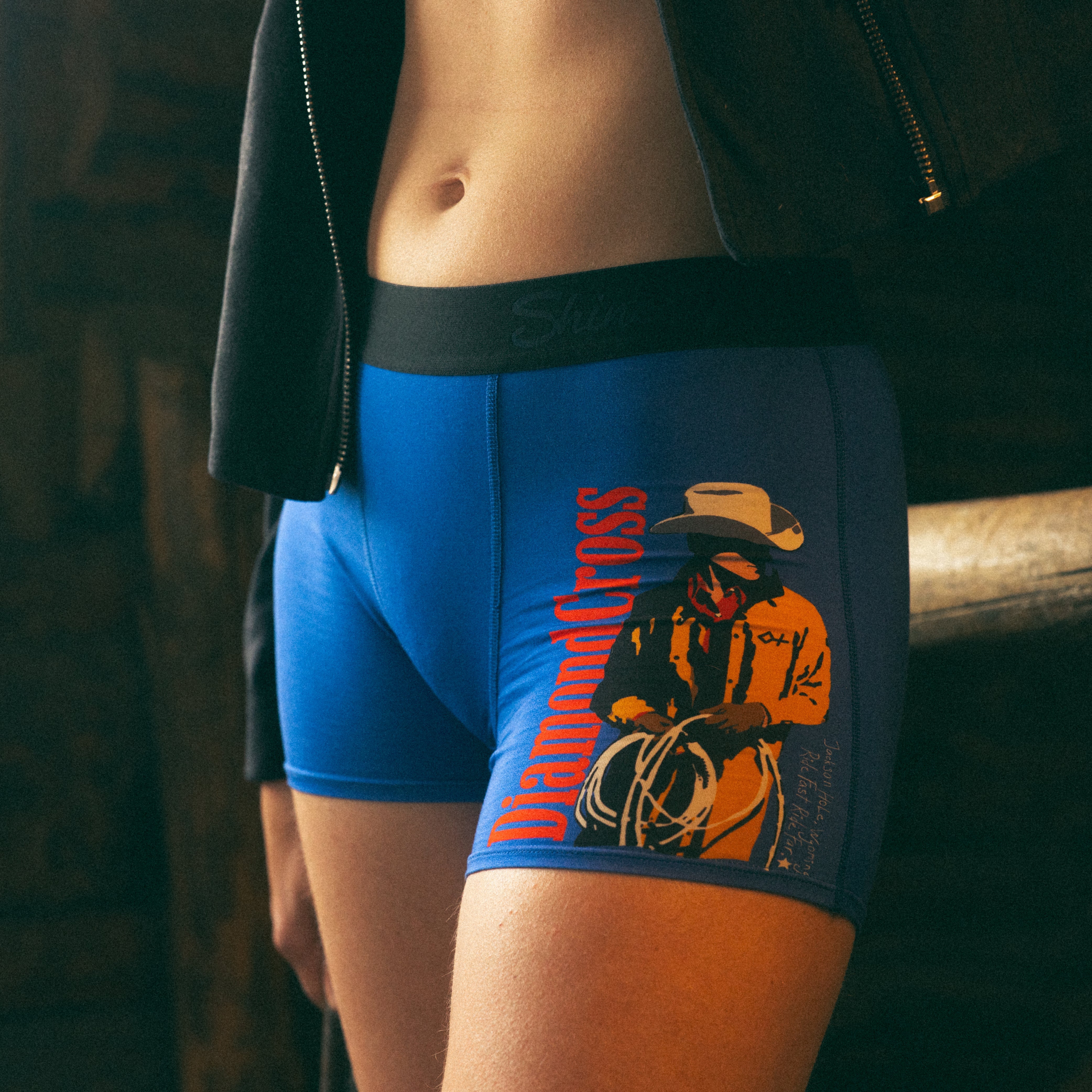 The Jackson | Blue Cowboy Shinesty x Diamond Cross Ranch Women’s Boxers-0